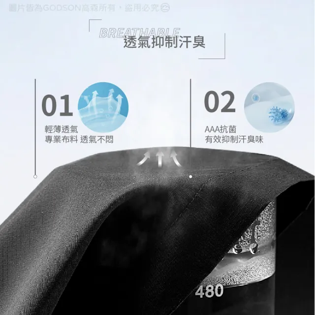 【GODSON】女MIT 女短排汗衫  吸濕排汗透氣短(抗UV50+ 排汗短袖 V領短袖 運動衣女)