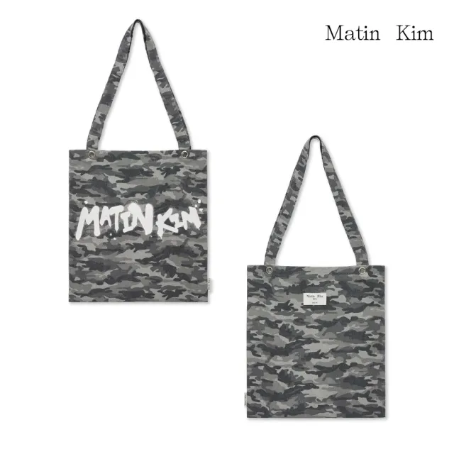 【MATIN KIM】官方旗艦 迷彩LOGO帆布環保袋(多款任選)