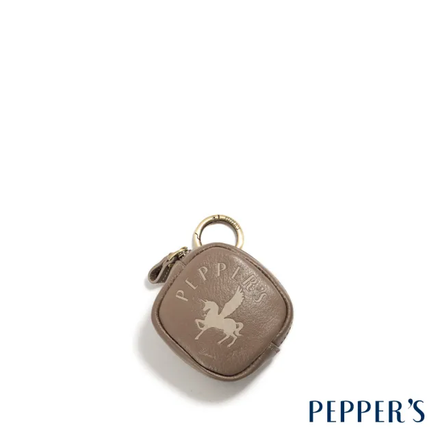 【PEPPER’S】雙11 真皮 PEGASUS 牛皮幾何萬用小包 - 暗紅色/摩卡棕/月光灰(耳機包零錢)