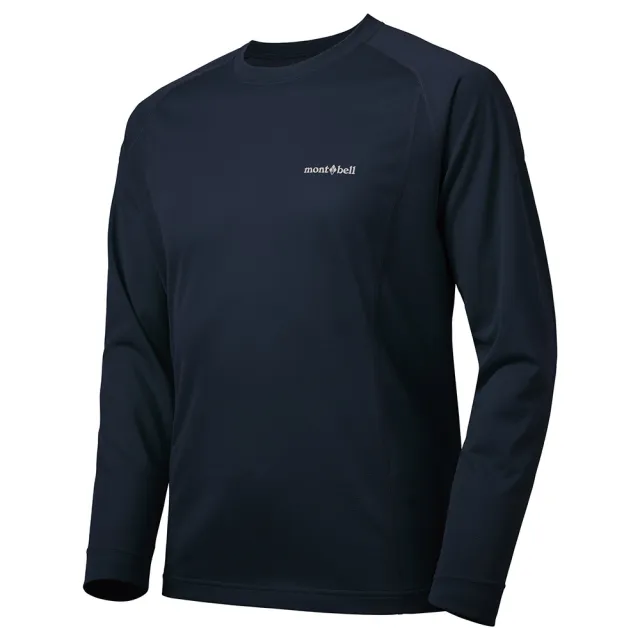 【mont bell】Cool L/S T男款排汗長上衣 1114629BK黑 NV海軍藍 LGY淺灰 BGN藍綠 OG橘