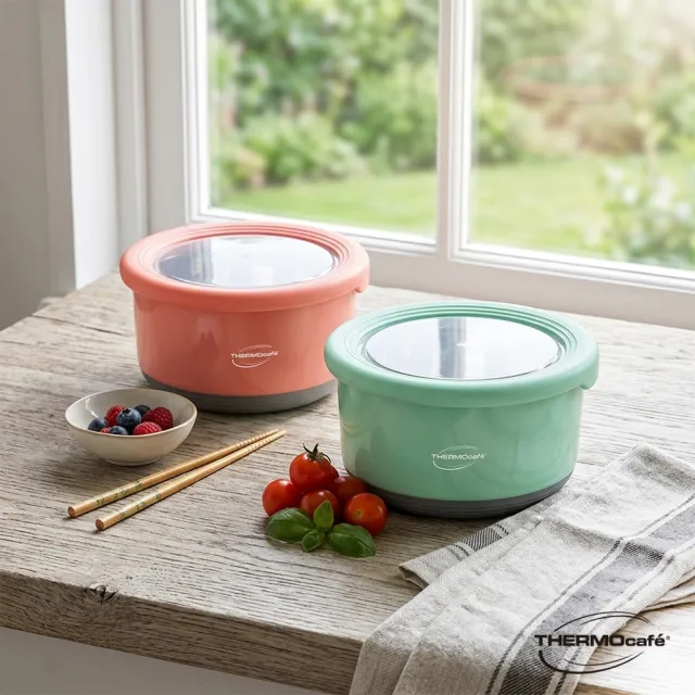 【THERMOcafe 凱菲】超值4入 不鏽鋼多功能隔熱碗1200ml TC-BOWL