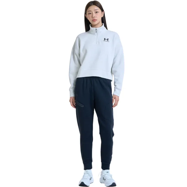 【UNDER ARMOUR】UA 女 Unstoppable Flc Jogger長褲_1379846-001(黑色)