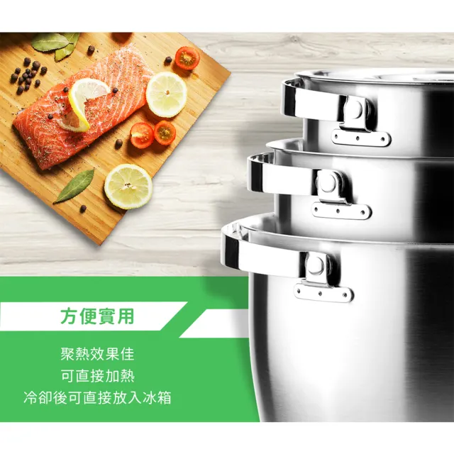 【Chieh Pao 潔豹】316不鏽鋼健康調理鍋-附提把 19CM 2.7L(8人內鍋 電鍋可用)