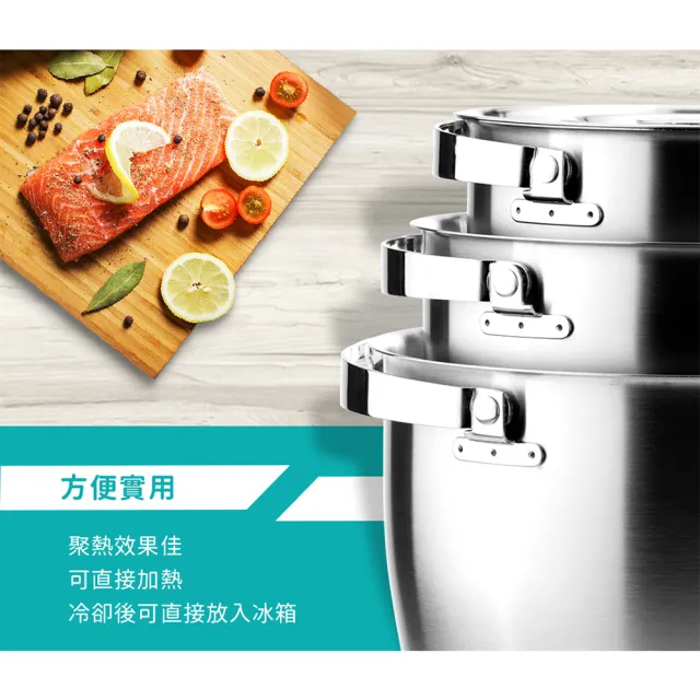 【Chieh Pao 潔豹】304不鏽鋼康潔調理鍋-附提把 16CM 1.6L(6人內鍋 電鍋可用)