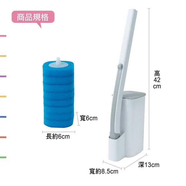 【UdiLife】hold刷拋棄式馬桶刷組(1柄+8刷頭 刷頭含清潔劑)
