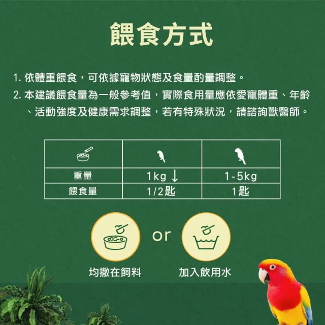 【WeWant 威旺】金剛鸚鵡用益生菌+益生元-超能7菌配方(金剛鸚鵡保健/金剛鸚鵡益生菌/鳥)