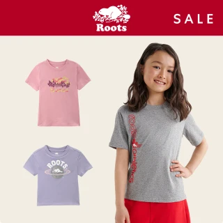 【Roots】童款-精選Roots 海狸LOGO短袖T恤或洋裝或褲子(多款可選)