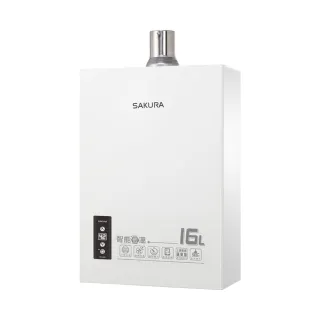 【SAKURA 櫻花】16L第二代智能恆溫強制排氣熱水器(DH1605A 原廠安裝保固服務)