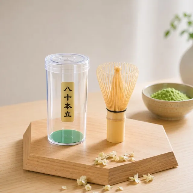 南山居 日式抹茶-薄茶白竹茶筅八十本立(日式茶筅 茶筅入門款 茶道用品 抹茶工具)