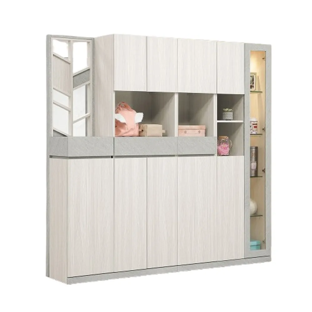 【MUNA 家居】黛拉6.6X6.5尺玄關組合鞋櫃/Z150+Z155+Z159+Z157+178(鞋櫃 櫥櫃 屏風鞋櫃 收納)