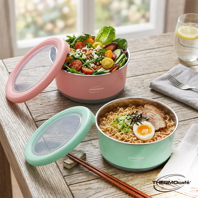 【THERMOcafe 凱菲】不鏽鋼多功能隔熱碗1200ml(TC-BOWL)