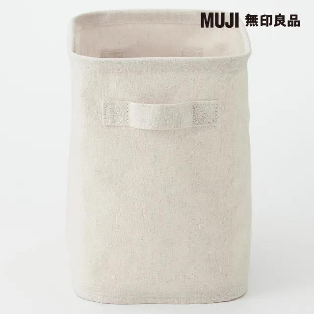 【MUJI 無印良品】聚酯纖維麻收納箱/長方形/中/半(4入組)