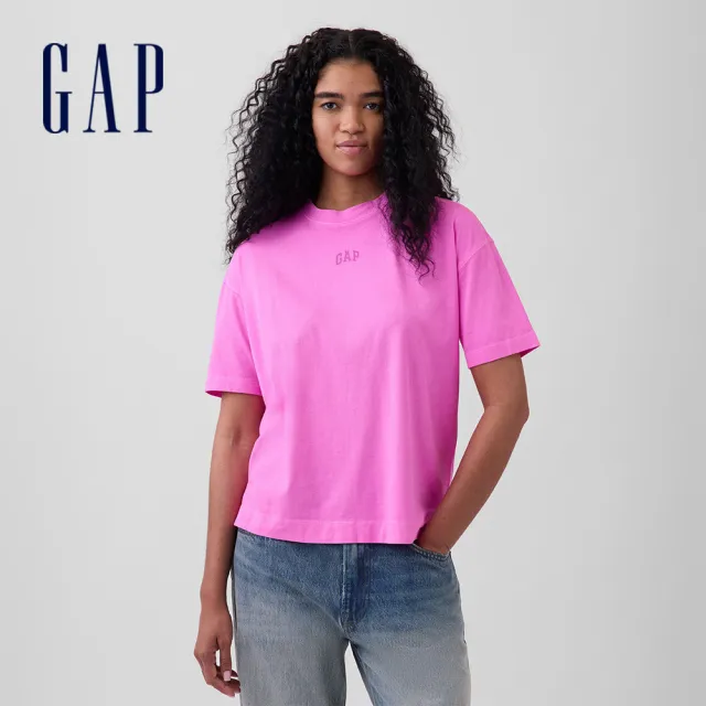 【GAP】男女裝經典Logo短袖上衣 多款任選(887650&715775)