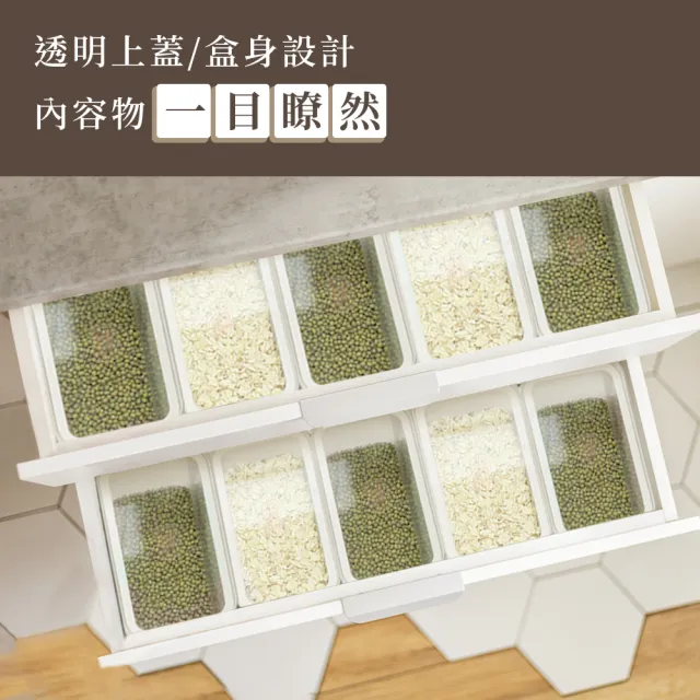 【Arlink】食品級矽膠 密封保鮮盒0.9L 3入一組+軌道(可懸掛式 密封盒 保鮮盒 冰箱收納 滑軌取物)