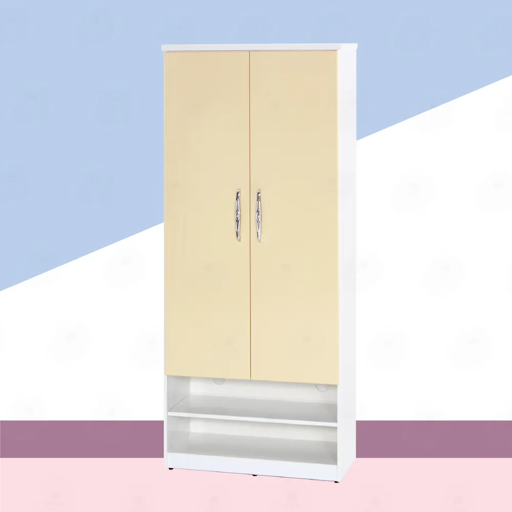 【·Fly· 飛迅家俱】2.1尺2門緩衝2收納塑鋼鞋櫃