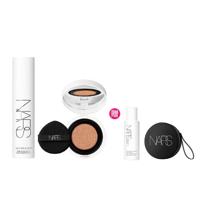 NARS 水光底妝必收組為底妝愛好者必備，包含多款水光感底妝產品，輕盈服帖不厚重，持妝力強，打造自然透亮肌膚。適合日常與特殊場合使用，讓肌膚擁有無瑕透光的完美底妝效果。