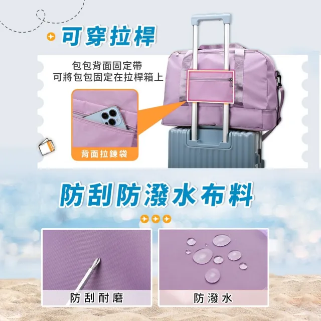【QIDINA】雙11 4入-大容量可收納可加大多功能旅行袋-B(收納袋 行李包 單肩包 大容量包)