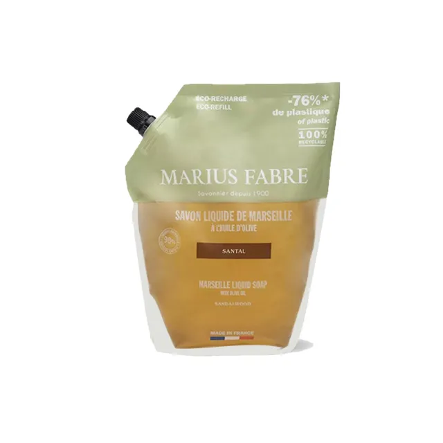 【MARIUS FABRE 法鉑】檀香草本液體皂1000ml(環保袋裝)