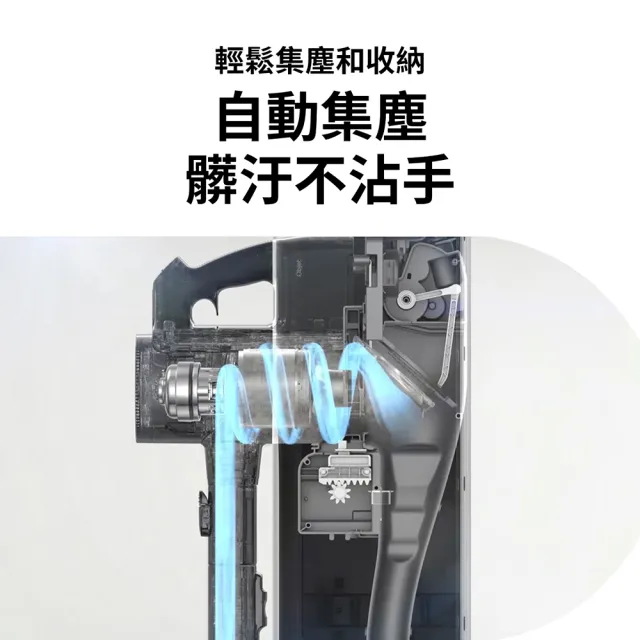 【LG 樂金】CordZero A9X自動集塵無線吸塵器/吸頭收納x除蟎x輕量化(A9X-AUTO 永夜灰)
