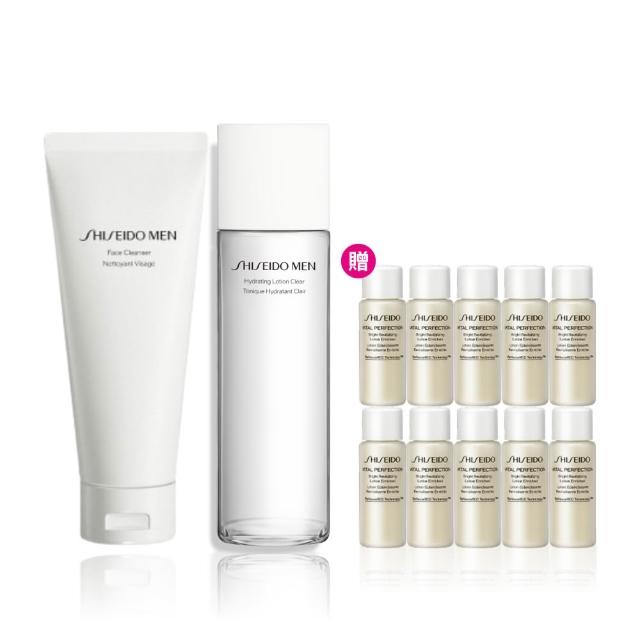 【SHISEIDO 資生堂國際櫃】男人極致保濕潔膚乳125mL+男人極致保濕調理露150mL(乳液/男性保養/保濕/撫紋)