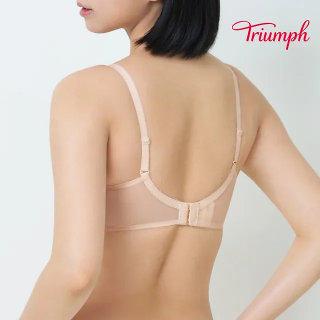 【Triumph 黛安芬】葉翠水波 低V鋼圈內衣 B-D(裸膚色)