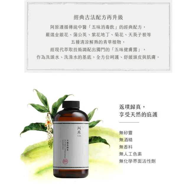 【阿原】月桃洗頭水-500mL(清潔同時保養)