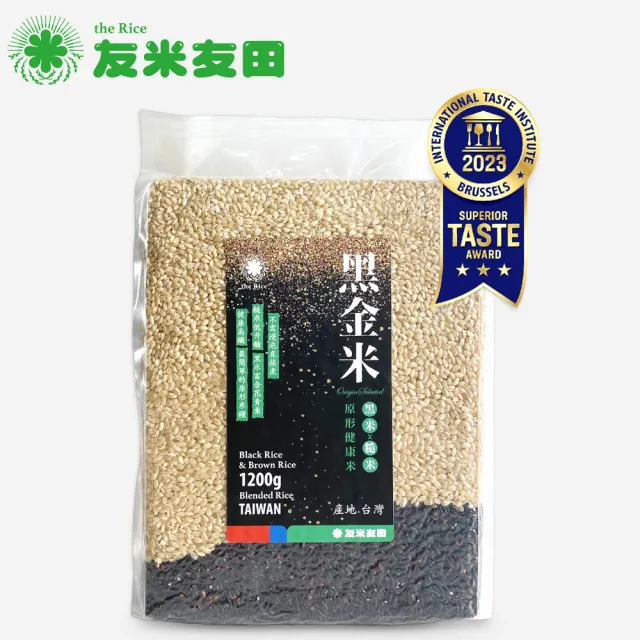 【友米友田】甜心糙米+黑米x5 健康調合米/明星米種/黃金比例/健康香甜(1.2kg 5入組)