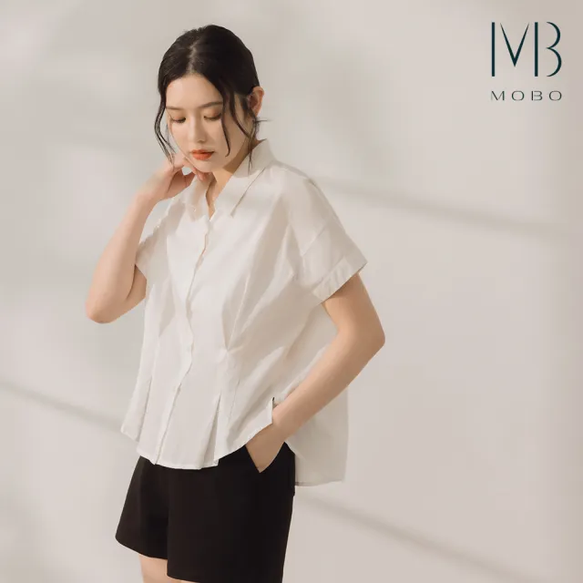 【MO-BO】純棉抓摺設計上衣