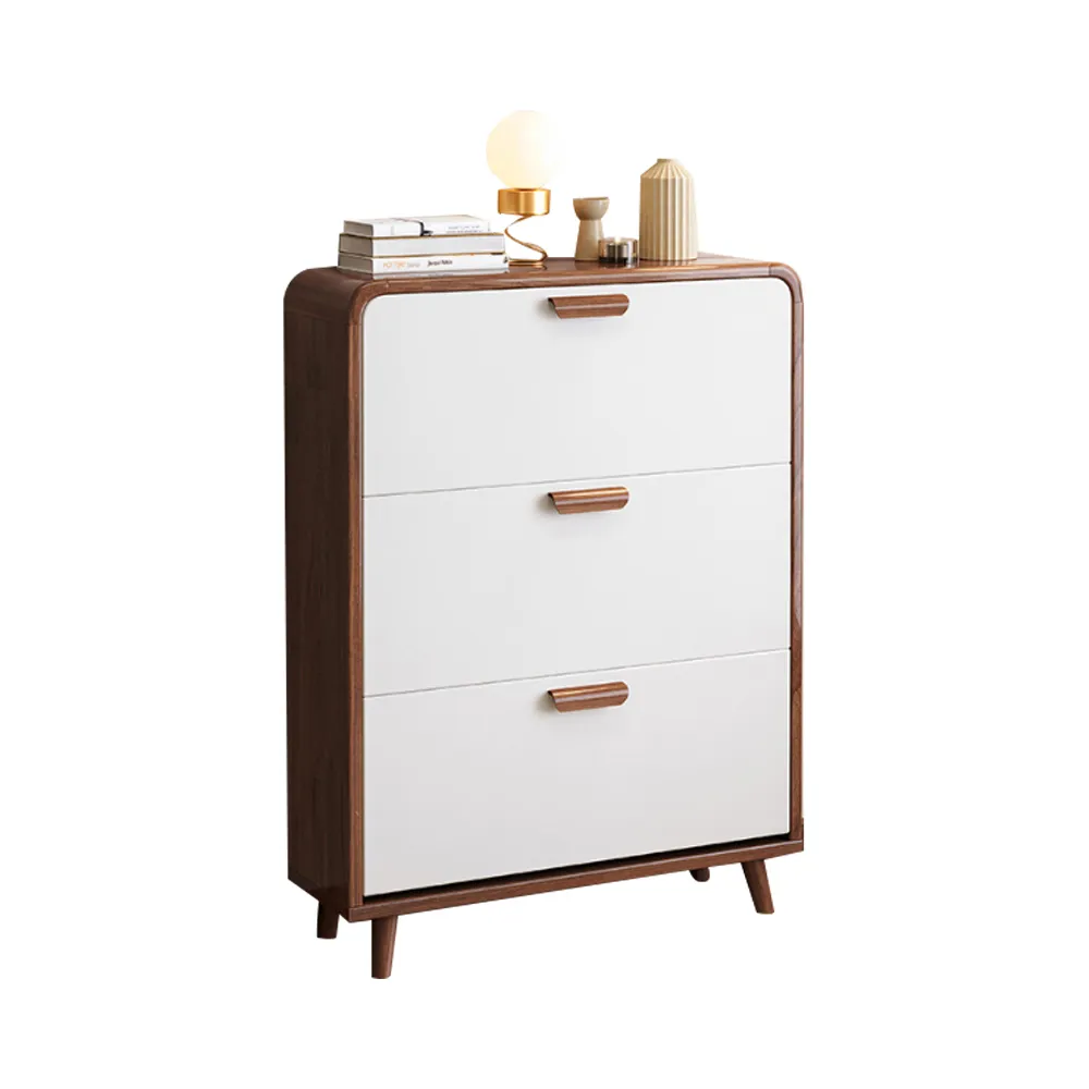 【Loha 樂活家】超薄翻鬥收納鞋櫃 60x24x119CM-雙層款(落地實木鞋櫃 大容量鞋櫃 板式收納鞋櫃 玄關鞋架子)