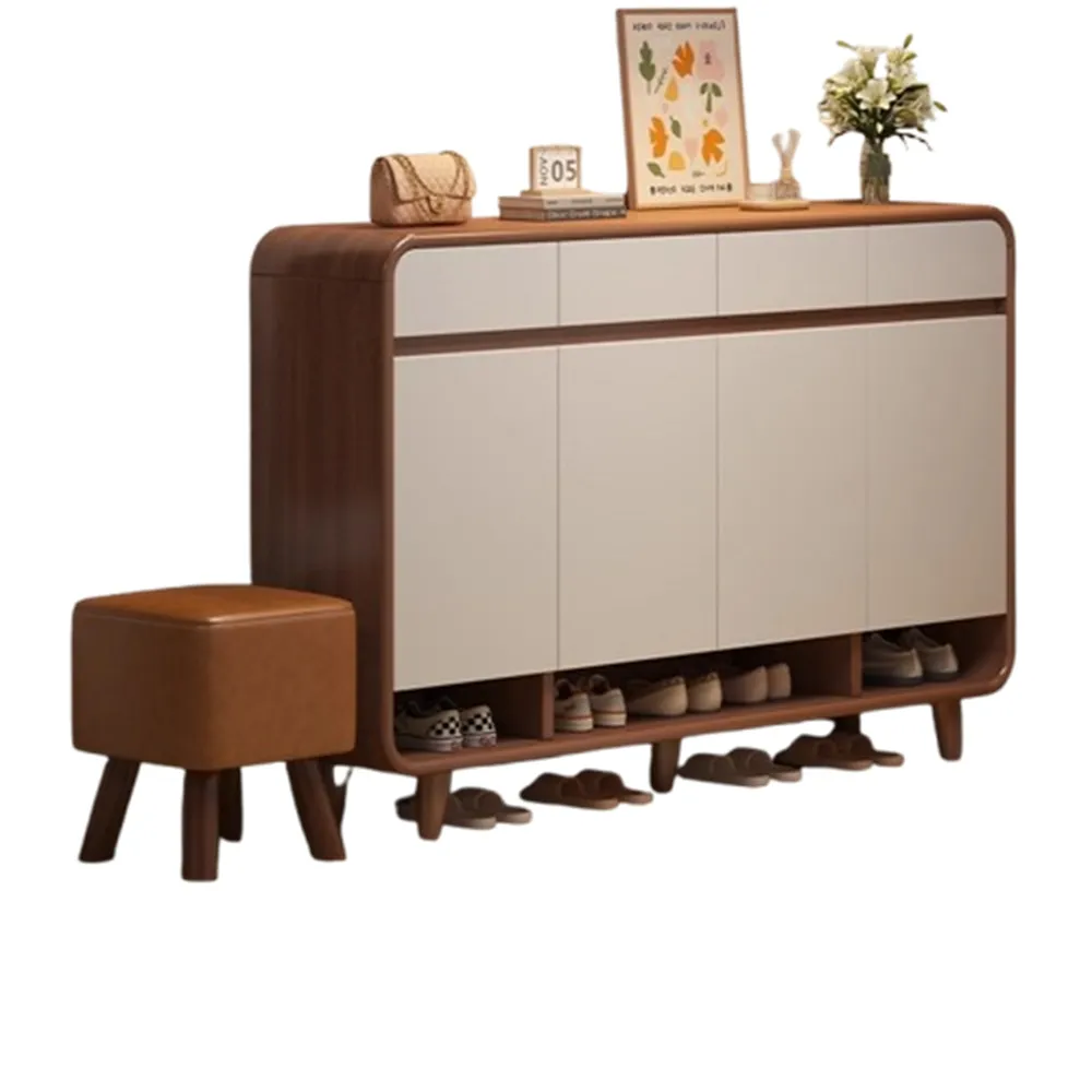 【金色陽光】15mm實木圓角 三門三抽 120*32*112cm(鞋櫃 鞋架 實木鞋櫃 玄關櫃 置物架 收納櫃 預購12天)