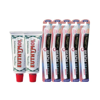【Euthymol】英國百年經典奢護牙膏2入(送牙刷5入)