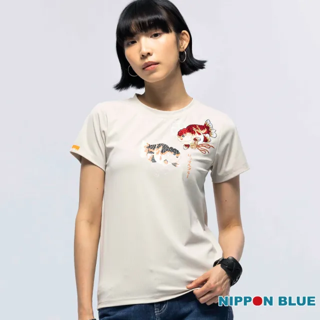 【BLUE WAY】女裝 和藝術金魚游戲 短袖 上衣-日本藍（其他規格）