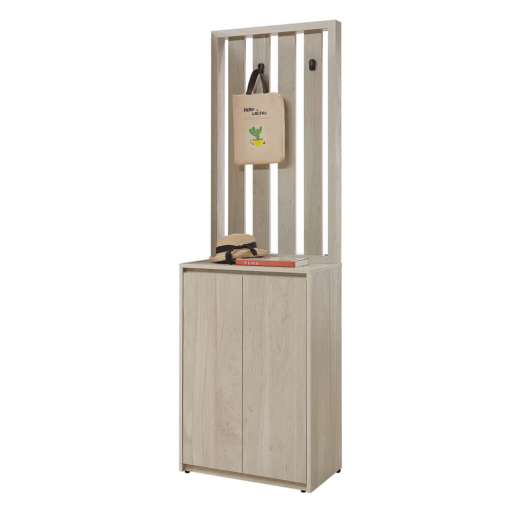 【H&D 東稻家居】格柵隔間鞋櫃2尺 玄關櫃(THY2-05983)