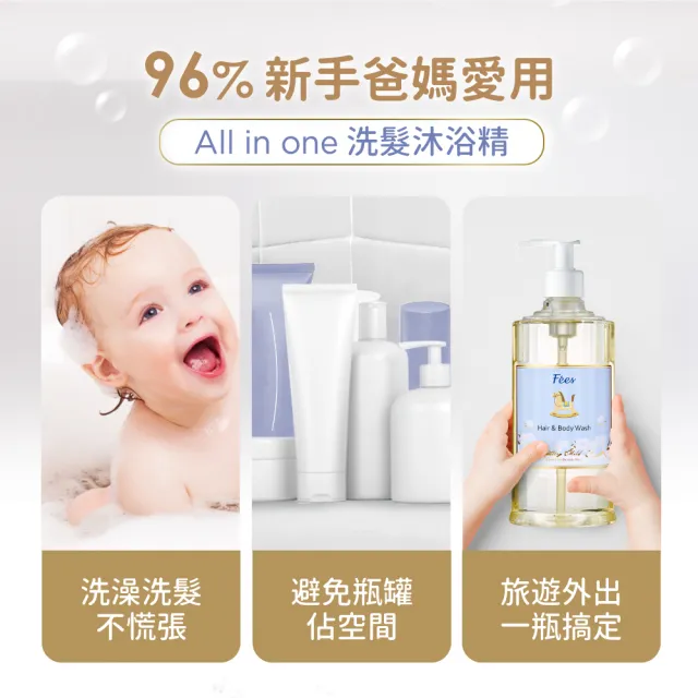 【Fees 法緻】嬰兒柔護洗髮沐浴精600ml