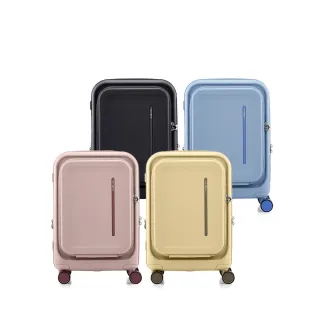 【Samsonite 新秀麗】20吋 MODIO 前開式/上掀式可擴充大容量PC防盜拉鍊避震輪行李箱/登機箱(多色可選)