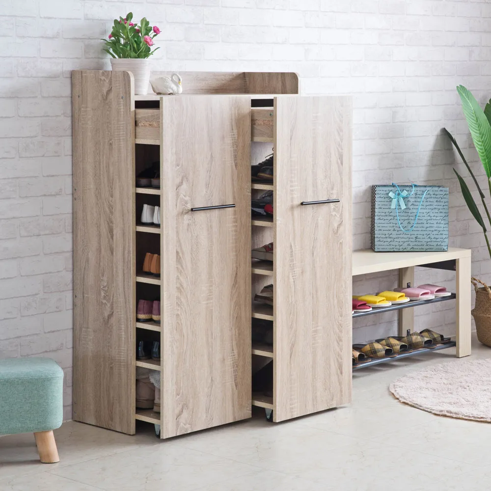 【TZUMii】專人配送組裝-馬可拉門式鞋櫃 玄關櫃 免組裝 專人安裝(收納櫃 兩門鞋櫃)