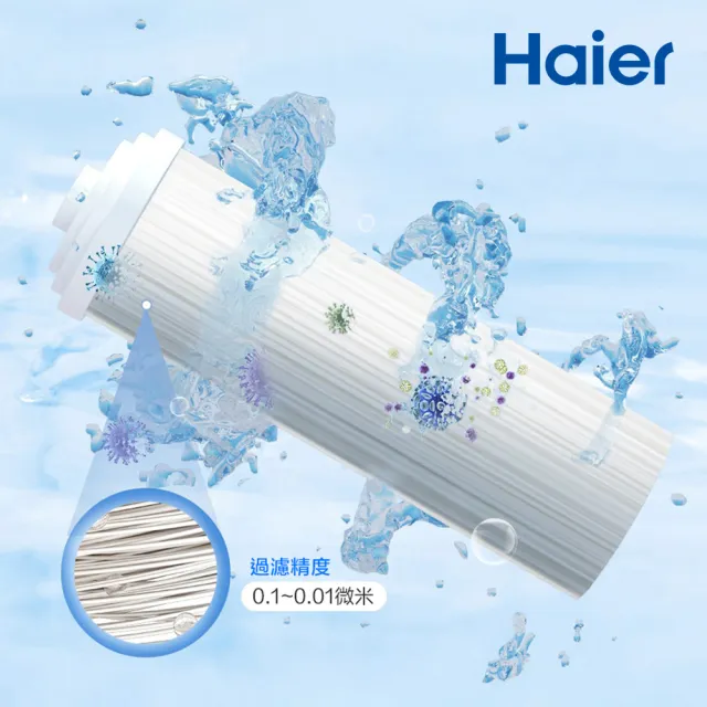 【Haier 海爾】1200G中空絲膜超濾淨水器 濾水器/生飲/廚下型(HR-WF-CUF1200 贈基本安裝)