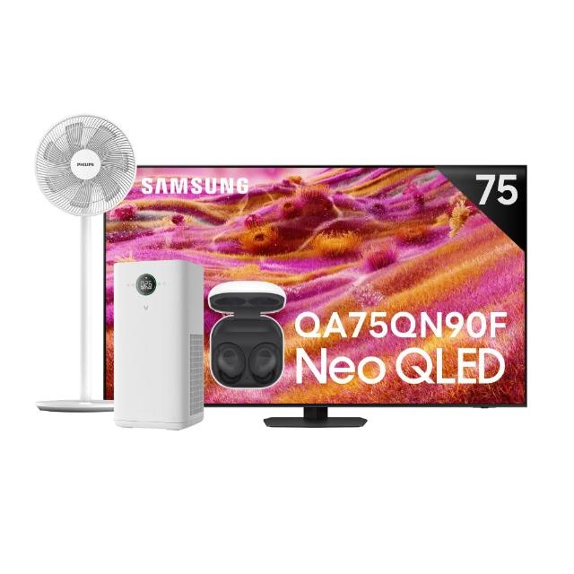 【Samsung 三星】75型 4K Neo QLED AI智慧顯示器 75QN90F 壁掛安裝(QA75QN90FAXXZW)