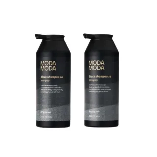 【MODA MODA】ZERO GRAY黑色洗髮精300gx2入組(遮白髮/賦活喚黑/黑髮素/白髮補色/白髮染)