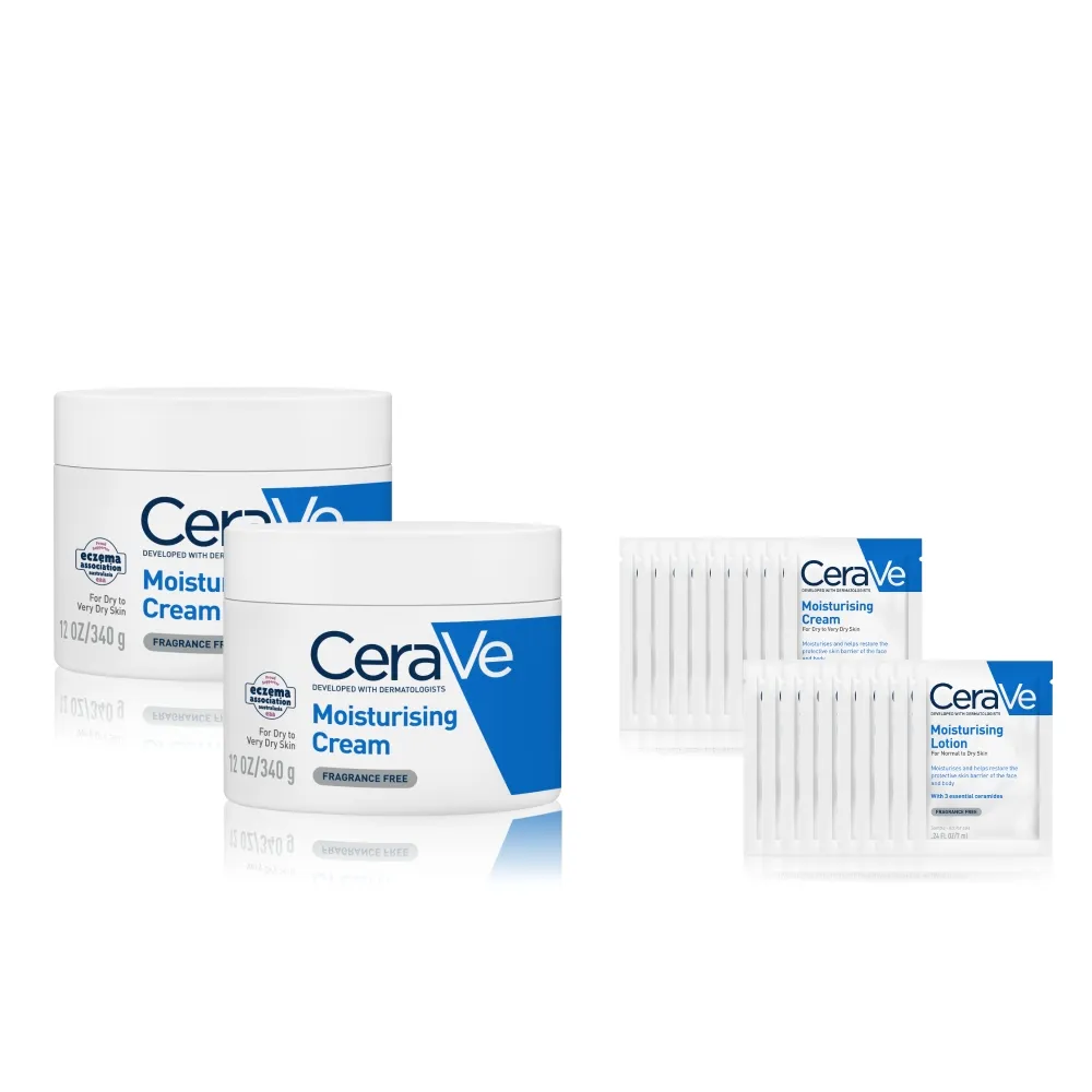 【CeraVe 適樂膚】獨家限定★長效潤澤修護霜 340g 買2送140ml(臉部身體乳霜)