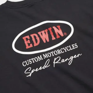 【EDWIN】男裝 大寬版徽章短袖T恤(黑色)