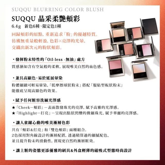 【SUQQU】晶采柔艷頰彩 6.4g* (多色任選_加贈潔膚底妝組)