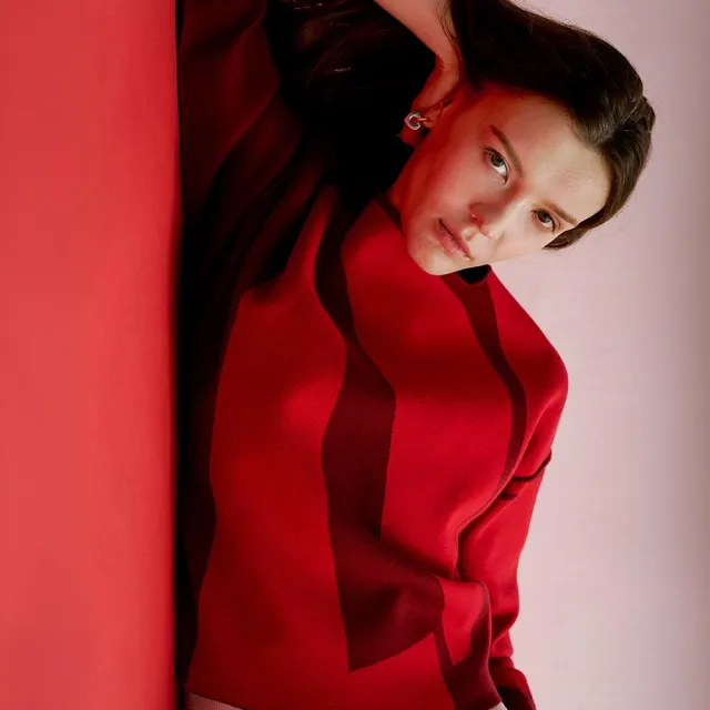 【giordano ladies】26SS L-O-V-E V領寬肩針織上衣(02356000)