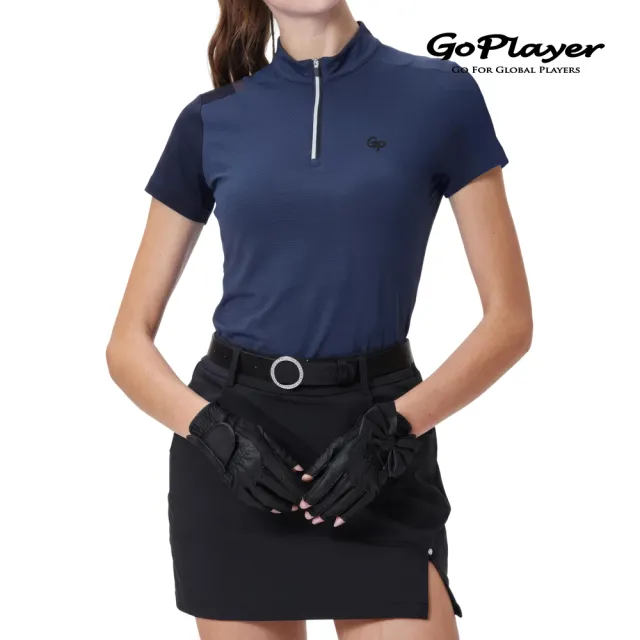 【GoPlayer】女立領高爾夫短袖 (高爾夫球衫 polo衫 運動衫)