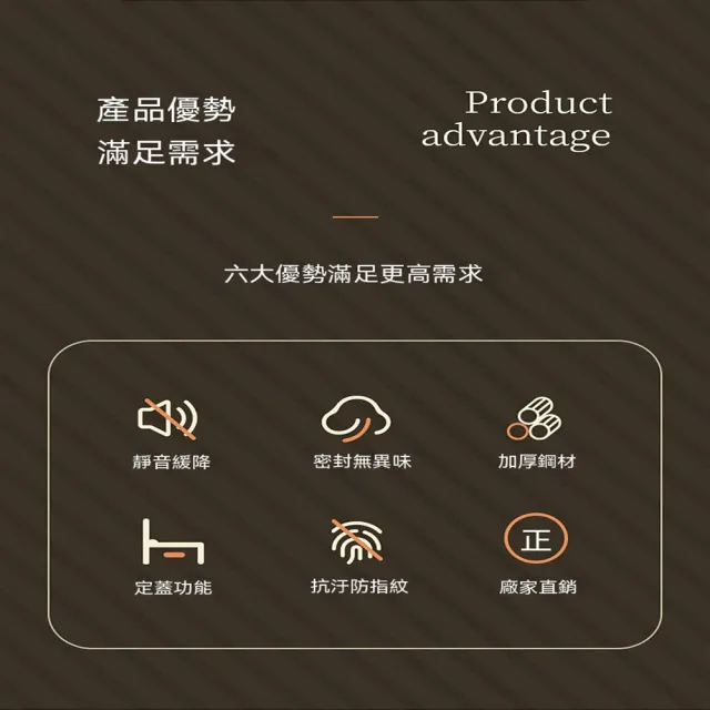 垃圾桶 13L不銹鋼桶 窄縫腳踩帶蓋 靜音緩降防指紋 多場景