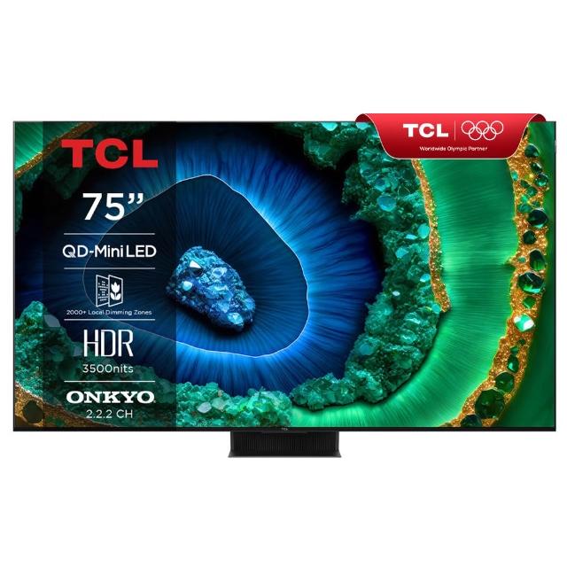  TCL 75C855 75型 MINI LED 電視，搭載 4K 超高解析度與 144Hz 螢幕更新率，提供極致流暢畫質與遊戲體驗。內建 Google TV 系統，輕鬆串流熱門影集與應用程式。專業調校的 MINI LED 背光技術，帶來明亮對比與 HDR 效果，適閤家庭娛樂與電影愛好者。享 3 年完整保固，品質保證，讓您安心選購高階智慧電視。 