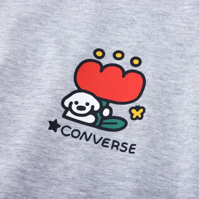 【CONVERSE】Matsui Slim SS Tee 女款 灰色 合身 圓領 上衣 短袖 WCK173-G59