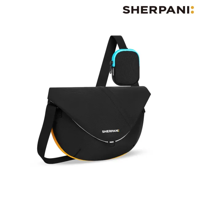 【Sherpani】雙11 RFID 防潑水多功能郵差包 26I Milli 2L｜黑彩色 (RFID屏蔽 撥水 附零錢包)