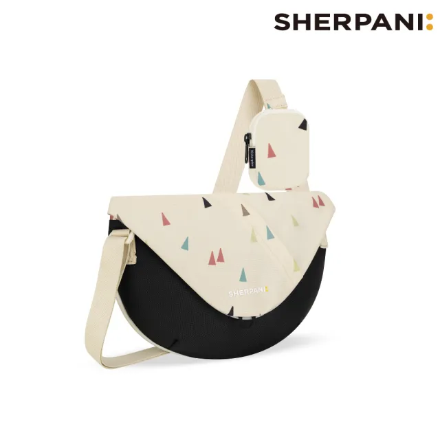 【Sherpani】Sherpani RFID 防潑水多功能郵差包 26I Milli 2L|印花米-黑 (RFID屏蔽 撥水