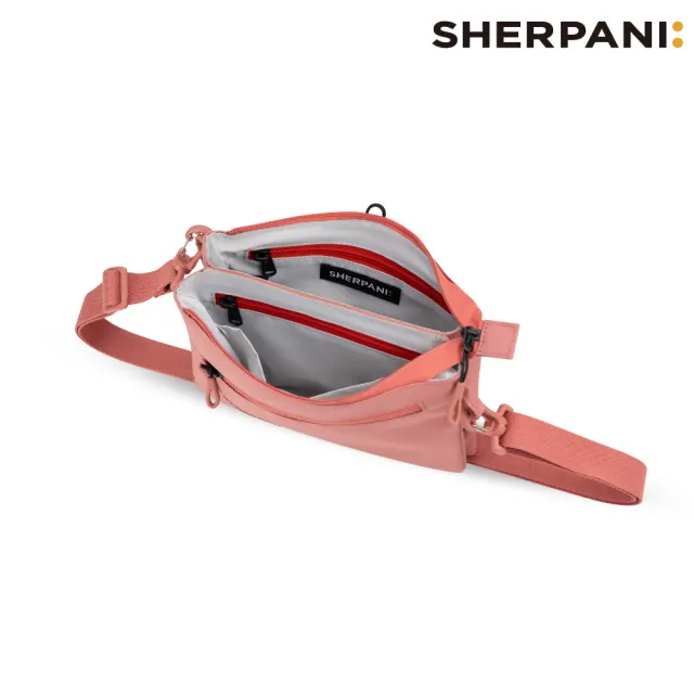 【Sherpani】雙11 RFID 防潑水多功能斜背包 26I Zoom 1L｜沙漠玫瑰粉 (RFID屏蔽 撥水)